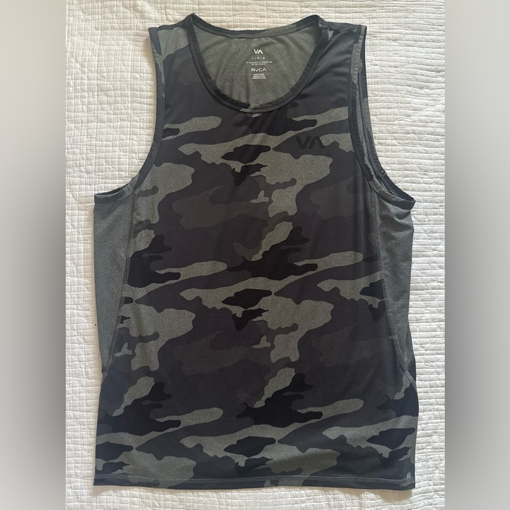 RVCA Balance of the opposites tank top camo gray athletic shirt men’s camouflage